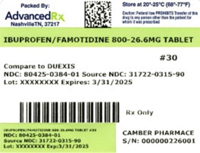 Label 1 (Ibuprofen Famotidine 800mg 26.6mg 80425 0384 01)